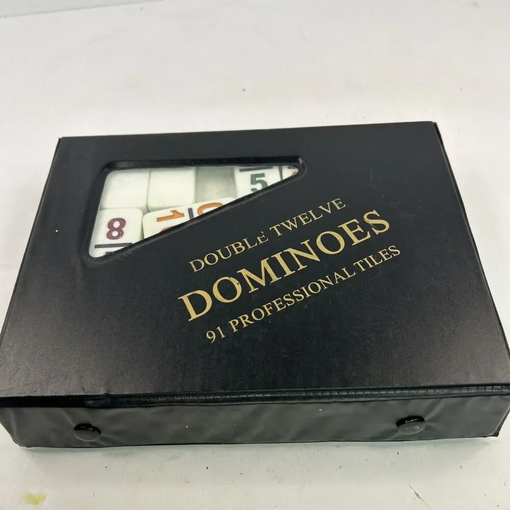LTD Commodities Double Twelve Numbered Dominoes 91 Tiles Set Complete Case